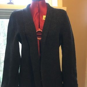 Krizia size 44 jacket sweater in charcoal grey